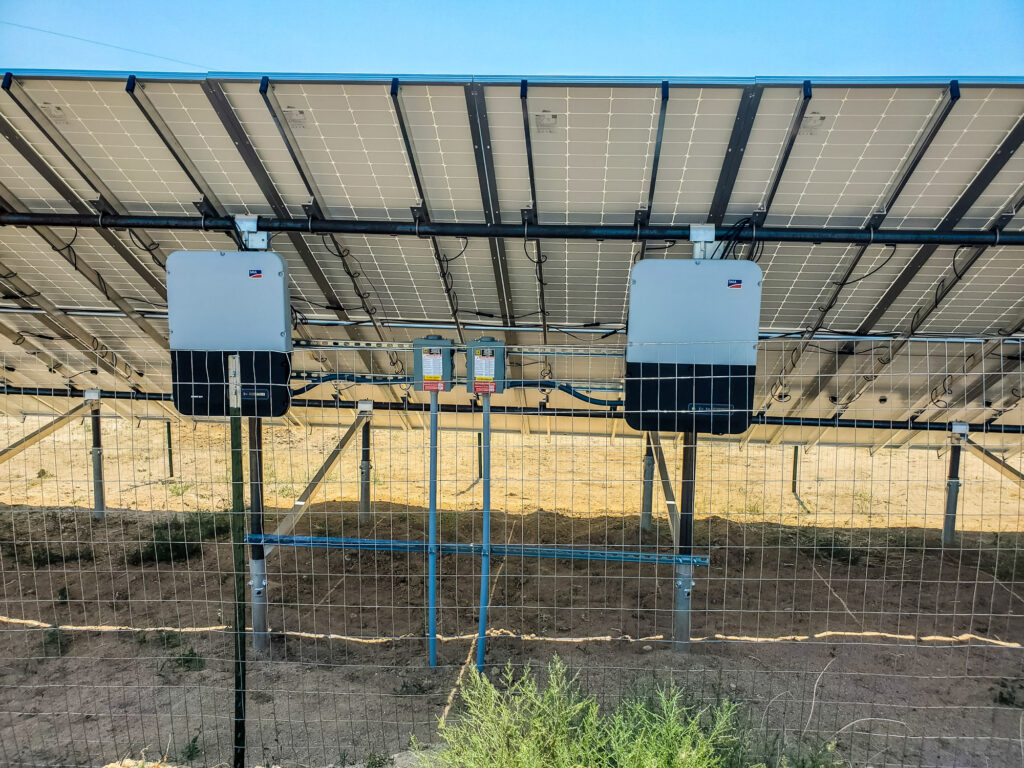 Inverters on back of solar panels